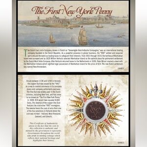 American Coin Treasures The First New York Penny Coin NEW